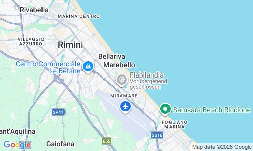 Ausschnitt der Weltkarte zu Rimini - Rivazzurra
