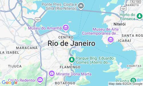 Ausschnit der Weltkarte zu Rio de Janeiro