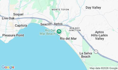 Ausschnitt der Weltkarte zu Rio Del Mar Beach