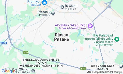 Ausschnitt der Weltkarte zu Rjasan