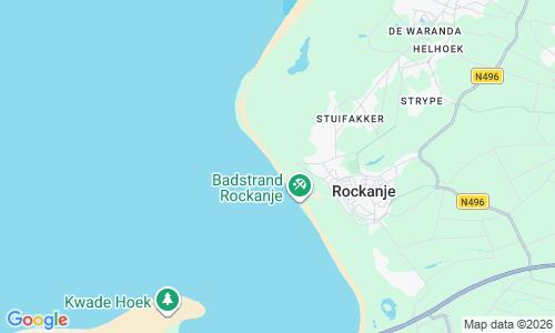 Ausschnitt der Weltkarte zu Rockanje Strand