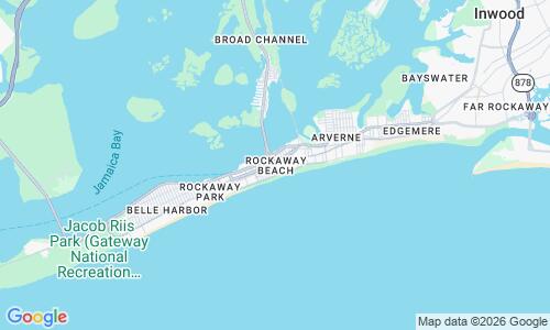 Ausschnitt der Weltkarte zu Rockaway Beach