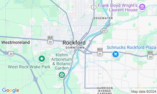 Ausschnitt der Weltkarte zu Rockford