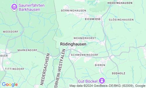 Ausschnitt der Weltkarte zu Rödinghausen