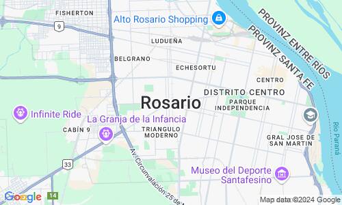 Ausschnit der Weltkarte zu Rosario
