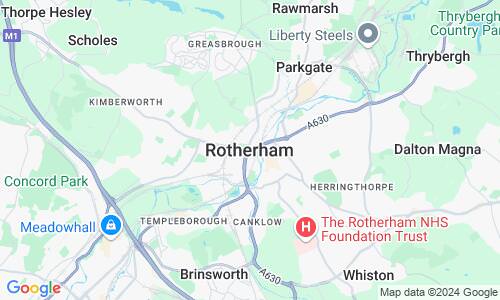Ausschnitt der Weltkarte zu Rotherham