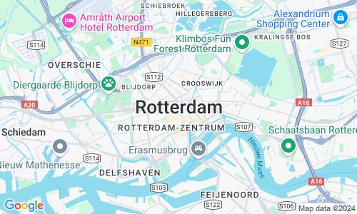 Ausschnit der Weltkarte zu Rotterdam