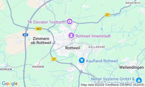 Ausschnitt der Weltkarte zu Rottweil