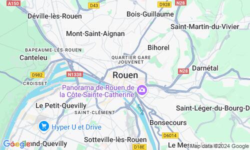Ausschnitt der Weltkarte zu Rouen