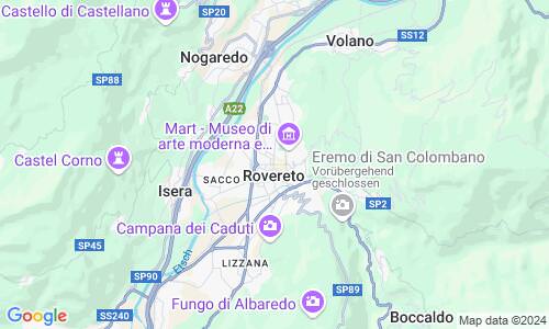 Ausschnitt der Weltkarte zu Rovereto
