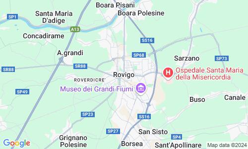 Ausschnitt der Weltkarte zu Rovigo