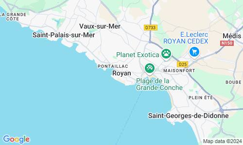 Ausschnitt der Weltkarte zu Royan
