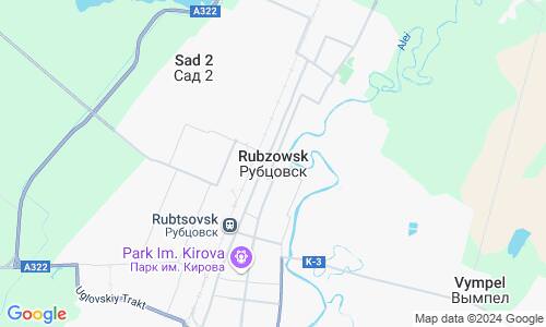 Ausschnitt der Weltkarte zu Rubzowsk