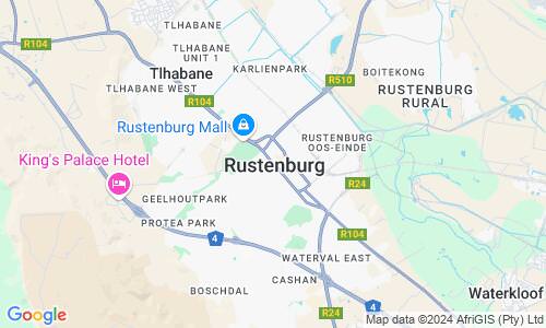 Ausschnitt der Weltkarte zu Rustenburg