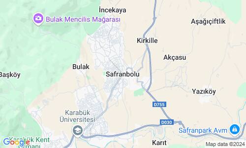 Ausschnitt der Weltkarte zu Safranbolu