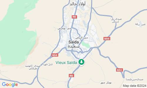 Ausschnitt der Weltkarte zu Saida