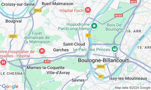 Ausschnitt der Weltkarte zu Saint-Cloud