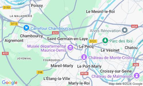 Ausschnitt der Weltkarte zu Saint-Germain-en-Laye