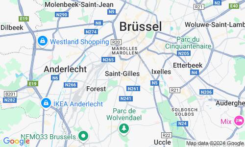 Ausschnitt der Weltkarte zu Saint-Gilles/Sint-Gillis