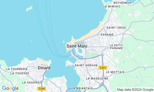 Ausschnit der Weltkarte zu Saint-Malo