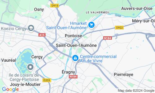 Ausschnitt der Weltkarte zu Saint-Ouen-l'Aumône