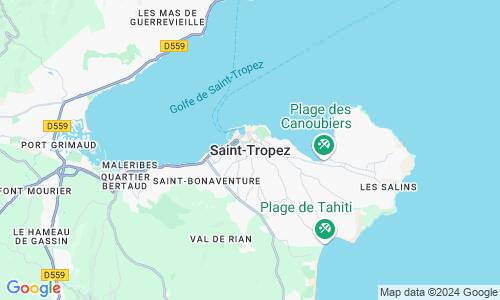 Ausschnit der Weltkarte zu Saint-Tropez