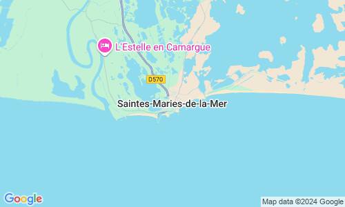 Ausschnitt der Weltkarte zu Saintes-Maries-de-la-Mer