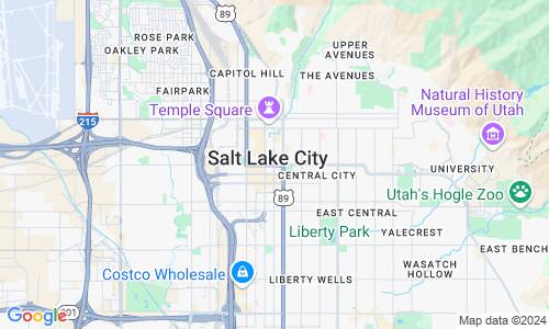 Ausschnitt der Weltkarte zu Salt Lake City