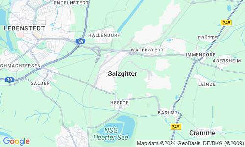 Ausschnitt der Weltkarte zu Salzgitter