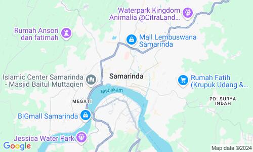 Ausschnitt der Weltkarte zu Samarinda