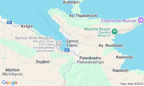 Ausschnit der Weltkarte zu Samos