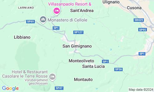 Ausschnit der Weltkarte zu San Gimignano