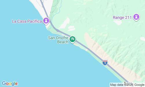 Ausschnitt der Weltkarte zu San Onofre State Beach