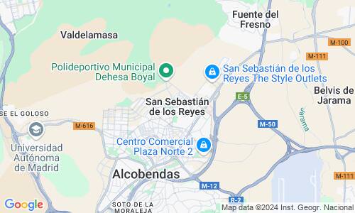 Ausschnitt der Weltkarte zu San Sebastián de los Reyes