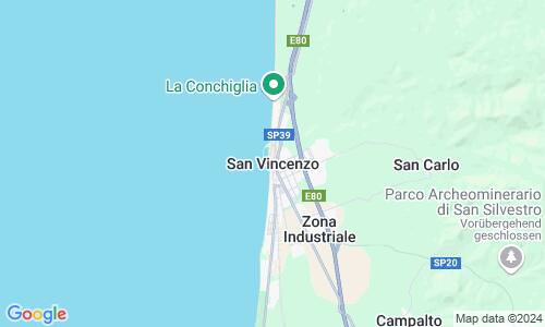 Ausschnitt der Weltkarte zu San Vincenzo