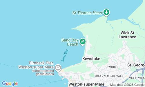 Ausschnitt der Weltkarte zu Sand Bay Strand