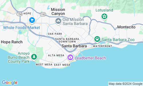 Ausschnitt der Weltkarte zu Santa Barbara