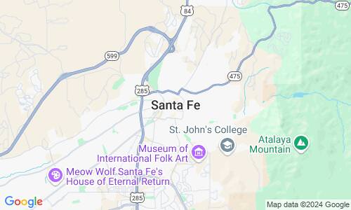 Ausschnitt der Weltkarte zu Santa Fe
