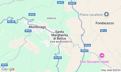 Ausschnitt der Weltkarte zu Santa Margherita di Belice