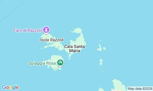 Ausschnitt der Weltkarte zu Santa Maria Beach