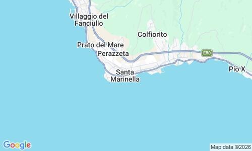 Ausschnitt der Weltkarte zu Santa Marinella Strand
