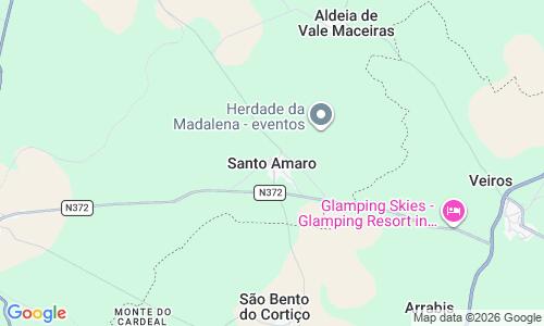 Ausschnitt der Weltkarte zu Santo Amaro Strand