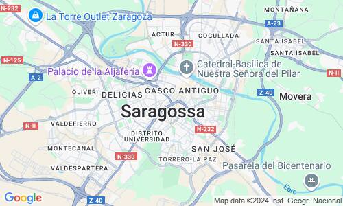 Ausschnit der Weltkarte zu Saragossa