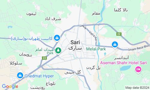 Ausschnitt der Weltkarte zu Sari