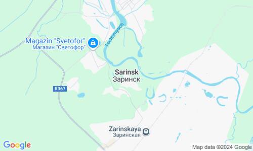 Ausschnitt der Weltkarte zu Sarinsk
