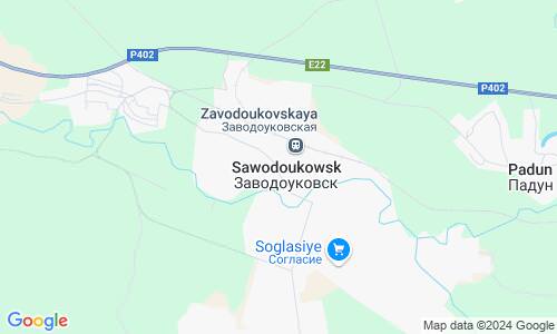 Ausschnitt der Weltkarte zu Sawodoukowsk