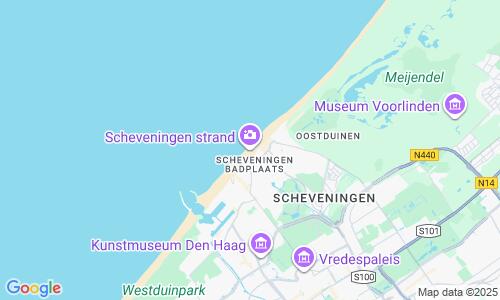 Ausschnitt der Weltkarte zu Scheveningen Strand