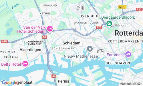 Ausschnitt der Weltkarte zu Schiedam