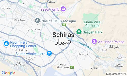 Ausschnitt der Weltkarte zu Schiras