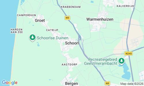 Ausschnitt der Weltkarte zu Schoorl aan Zee
